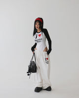アイラブラグランボディスーツTシャツ