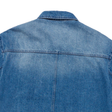 25SS オーバーサイズウォッシングデニム半袖シャツ ブルー