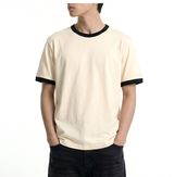 エッセンシャルスタンダード半袖リンガーTシャツ クリーム
