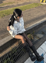 Angel Lettering Fur Trimmed Hood Zip-Up