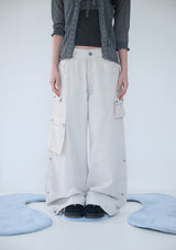 3-WAY MESH POCKET CARGO PT IVORY