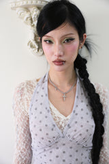 Dot cross necklace