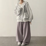 ムービンエラスティックスパンデックスストレートワイドバンデッドパンツ