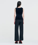 Elemental Motif Furry Knit Top _ BLACK