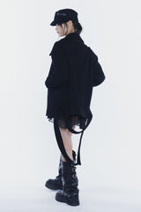 アンバーベルトダブルコート black