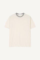 Slub rib layered T-shirt