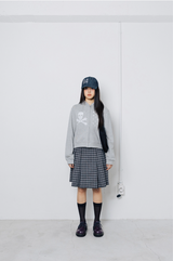 Skull Star Angel Hoodie Zip-up - Grey