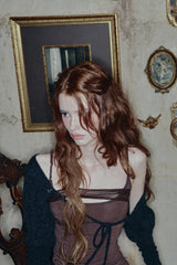 ABBY STRAP TOP brown