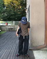 Solid Banding Wide Pants