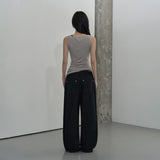 カウルドレープ2WAYトップ (WARM GRAY)