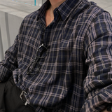 Cali Herringbone Semi Overfit Check Shirt