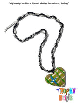 Felt Heart Long Chain Necklace