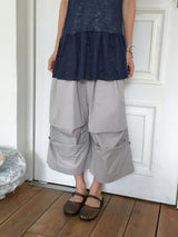 Akio Parachute Roll-up Capri Bermuda Pants