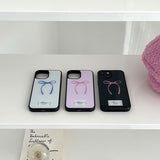 ribbon glossy glass bumper case (black)
