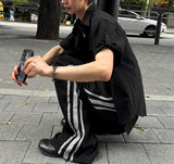 プレイド ロールスリーブ シャツ