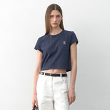 (Z-T-6804)ESSENTIAL SYMBOL SEMI CROP TEE