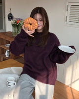 [10% wool] ハグアブルツートーンミックスドモヘアニット