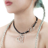 NU SHAPE LEATHER NECKLACE