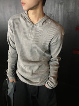 Yeezy Relax Fit Henley Neck Hoodie 4C
