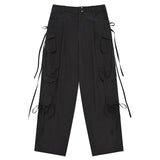 ストリングシャーリングポイントカーゴパンツ [チャコール]