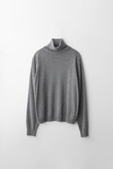Cashmere turtle neck knit (Grey)