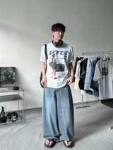 Summer string balloon denim