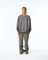 Double Pocket Incision Jeans/Grey