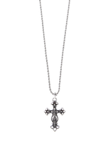 [Rope chain] ヴィンテージ オイルペインティング クロス ネックレス