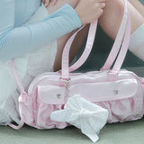 Satin shirring bag_pink