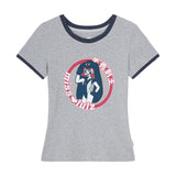 Future Friend Slim Fit T-Shirt Melange grey