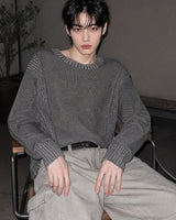 (UNISEX) Two-Tone Round Knit