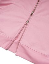 Women's Blur Logo Raglan Crop Hood Zip-up Pink(FCE1ZP304W)