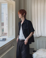 Bundry Waist Snap Pocket Short Sleeve Shirt