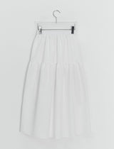 Natan Shirring Belt Banding Long Skirt