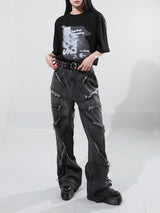 (UNISEX) ダブルラインレザーベルト