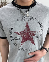 ピア スター クロップ リンガーTシャツ