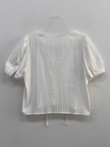 Lace Strap Short Sleeve Blouse
