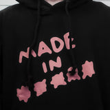 PEANUT STAIN - Fakenut Stain Made In Asterisk Black Oversized Hoodie