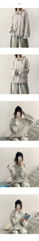 Noet ワッフルダイアゴナルジッパーウォーマーハイネックフーディ