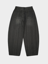 (UNISEX) ツイストストライプデニムパンツ