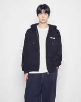 25FW オーバーラッピングフーディージップアップ ブラック