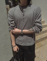 Kuro henry-neck long sleeves