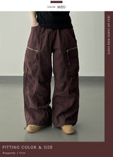 Zeka Zip Cargo Wide Pants