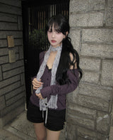 Mine Ribbed V-neck Button Cardigan