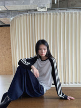 レトロ ストライプ リヨセル リラックス Tシャツ