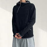 Etsu Diagonal Zipper Color-Blocked Hoodie (5 colors)