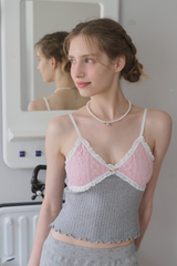 Cinamon Sleeveless - Pink Gray