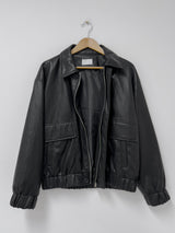 Monet Leather Loose Fit Blouson Jumper