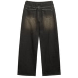 Basic washing denim pants (dark black)