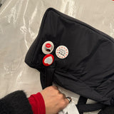 stop thinking / pin button set.2 brown
